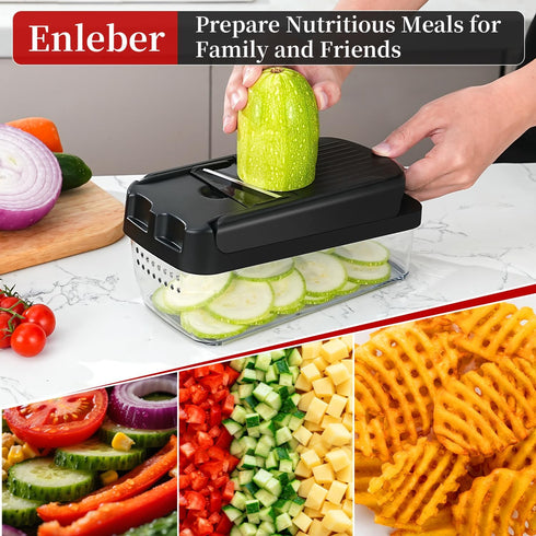 Multifunctional Vegetable Chopper Mandoline Slicer Dicer Veggie Chopper Onion Mincer Vegetable and Salad Cutter