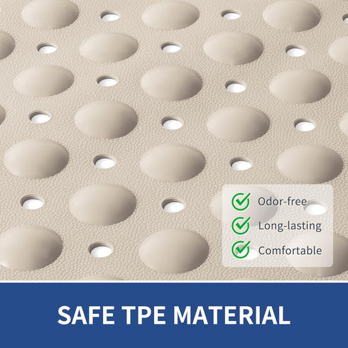 32x32, OTHWAY Square Shower Mat TPE Non-Slip Shower Mats with Drain Holes and Suction Cups, Walk-in Mat for Inside