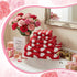 6 Pack Set, Peryiter Cotton Heart Bath Towel Red Heart Embroidered Bathroom Towels for Couples, Soft Absorbent