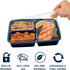 Bentgo 20-Piece Reusable BPA-Free 3-Compartment Containers, Lightweight, Microwave, Freezer, Dishwasher Safe - Navy Blue
