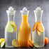 DilaBee Water Carafe with Lids, 50 Oz Plastic Juice Pitcher, 3 Pack, BPA-Free, Not Dishwasher Safe