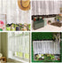 Molaxhome White Lace Valances for Windows, 51x16inch, Semi Sheer Curtain for Kitchen Cafe