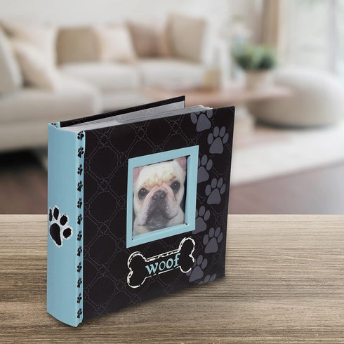 Malden International Designs Woof Photo Album, Blue, 80-4x6