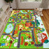 Mfmiudole 39.4" 59" Tummy Kids Rug Play Mat for Toy Cars, Farm Life Road Traffic for Playroom Kids Car Road Rugs