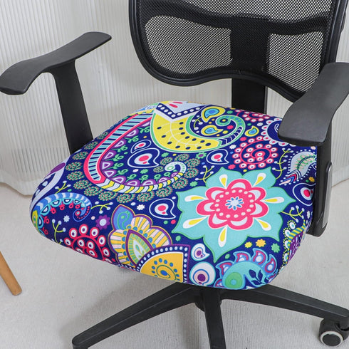 FORCHEER Office Chair Seat Covers, Stretch Desk Chair Seat Cover in Paisley Design