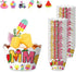 Fouliki Ice Cream Cupcake Liners & Toppers Set-Wedding Four Seasons Baby Shower Birthday