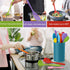 LIANYU 14 Pcs Silicone Cooking Utensils Set with Holder, Heat Resistant Kitchen Tools Includes Spatula, Spoon, Turner,