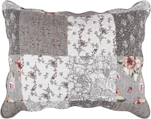 Barefoot Bungalow Giulia Pillow Sham, Standard Size in Gray