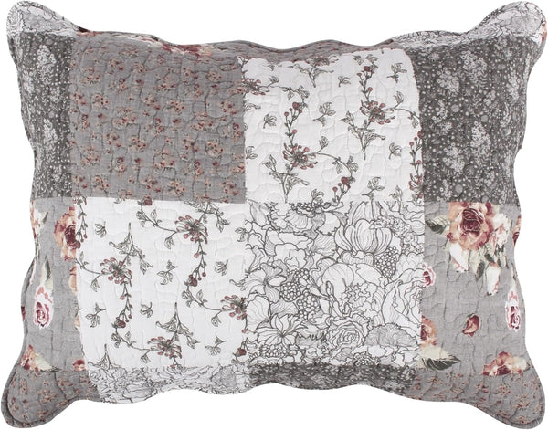 Barefoot Bungalow Giulia Pillow Sham, Standard Size in Gray