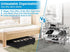 Under Bed Shoe Storage Organizer with Wheels (Black) - Dustproof Storage with 10 Adjustable Dividers, 7.9 in Tall