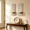 Crystal Candle Holder Silver Wall Sconces Set of 2 Glam Room Decor