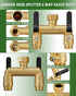 LNEZCDB 2 2 3/4 Inch Hose Splitter Way Heavy Duty, Full Flow Garden Hose Splitter with Long Metal Handles, Brass Rust