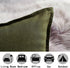 Jeanerlor Cotton Linen Square Decorative Throw Pillow Case, 12"x20" (30 x 50cm), Olive Green, for Wedding Party Gift