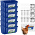 Chicken Feeder Waterer, 6 Pack Duck Feeder Supplies, Hanging Fence Feed Trough
