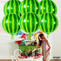 KatchOn Big 22 Inch Watermelon Balloons - Pack of 6, 4D Round Watermelon Mylar Balloon for Summer Party Decorations