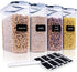 FOOYOO Cereal Containers Storage Set - 4 Piece Airtight Large Food Storage Containers(135.2oz),