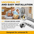 4FT Premium Steam Dryer Hose Installation Kit - 4 Ft 90 Degree Elbow Stainless Steel Hose, Inlet Adapter Hose, Y