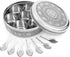 KSJONE Designer Spice Container Masala Dabba, 7 Spice Jars, Holds 7 Spices,