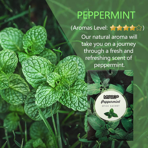 MYARO 12 Packs Peppermint Potpourri Bags, Long-Lasting Drawer Fresheners and Closet Sachets for Home Fragrance