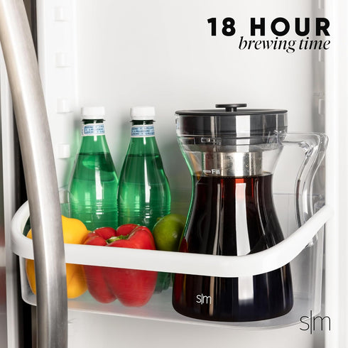 Simple Modern Hugo Cold Brew Coffee Maker, 1.5 Quart Airtight Pitcher with Fine Mesh Filter for Iced Tea