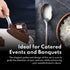 New Star Foodservice Mars Collection, 12.8-Inch Stainless Steel Hammered Hollow Handle Serving Spoon