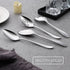 E-far Serving Spoons, 4-Piece Stainless Steel Utensils Set for Catering, Buffet, and Kitchen Use