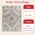 3x5 SERISSA Area Rug Boho Rugs for Bedroom, Washable Kitchen Rugs Non-Slip, Ultra Soft Print Distressed Entry Rug