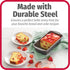8" x 4" Nonstick Steel Bread Loaf Pan, Multipurpose Nonstick Baking Pan, Gray by GoodCook