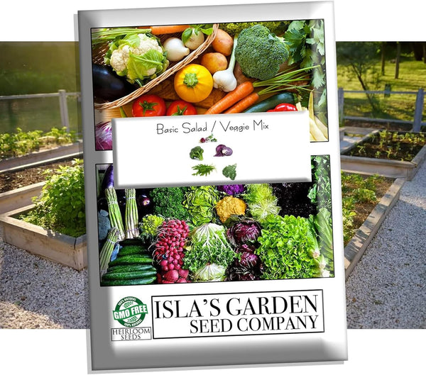 Basic Salad Mix Veggie/Lettuce Seeds, 500+ Heirloom Seeds Per Packet, Non GMO