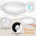Tioncy 5 Pieces Crystal Makeup Decorative Vanity Tray Set - Mirrored Perfume Holder for Dresser, Jewelry Organizer