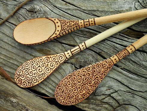 Kitchen Wooden Spoons - Mixing Baking Serving Utensils, 12 In - 12 Pack