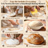 Risecret 9" 10" 34 oz Sourdough Starter Kit with Aliquot Jar, Wood Pulp Round & Oval Bannetons & Sourdough Starter Jar