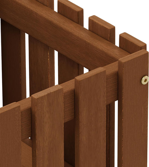FG18453 Furinno Tioman Hardwood Patio Furniture Outdoor Slat Style Flower Planter Box, Natural