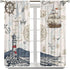 Sailboat 42x54in Nautical Curtains, Vintage Map Lighthouse Anchor Starfish Boat Anchor Sea Animal Blackout Window