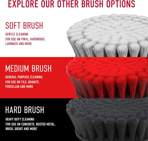 Hoover 6" Soft Bristle Cleaning Brush, Gentle Cleaning Brush for Whole-Home Use, Compatible with ONEPWR Scrubber