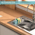 Ahonnpely 13.4" 17.1", Sink Caddy Sponge Holder Kitchen Sink Organizer, Telescopic sink organizer rack for kitchen