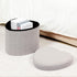 15"x15"x15" B FSOBEIIALEO Storage Ottoman Cube, Heart Shaped Ottomans with Storage Foot Stool Footrest for Lving Room