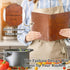 Blank Recipe Book To Write In Your Own Recipes - 5.6 X 8.2 Recipe Ring Binder with PU Leather Cover