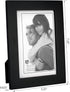 Malden 4x6 Picture Frame - Black, Wide Real Wood Molding, Real Glass