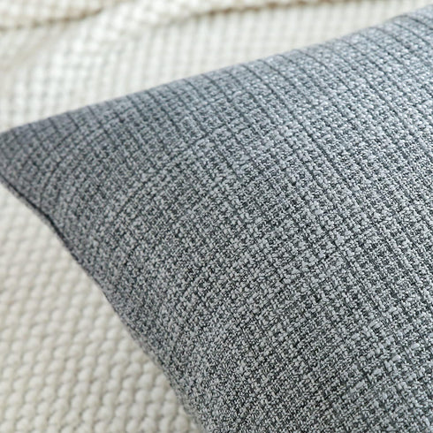 OTOSTAR Set of 2 Linen Throw Pillow Covers, 28x28 Inch Decorative Cushion Covers for Home Decor, Dark Grey