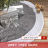 yuboo Gray Christmas Tree Skirt, 36" Faux Fur Pencil Tree Skirt Rug with White Snowflakes for 5-6 ft Christmas Tree