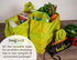 BagPodz 50lbs 10 Pack Sturdy Reusable Grocery Bags Foldable and Washable - Made From RipStop Nylon Hold - Designed