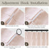 Pinch 84 Inch 2 Light Pink Linen Curtains Pleated Length Panels for Nursery Baby Girls Bedroom Semi Sheer Light