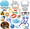 25Pcs Scientist Photo Booth Props with Stick, Mad Scientist Birthday Party Decorations for Laboratory Supplies