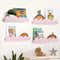 AELS Scalloped Nursery Bookshelf, Set of 4, Picture Ledge Shelf for Wall