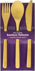 Bamboo 3-Piece Flatware Place Setting, Set of 4