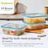Snapware Total Solution 3-Pack (8.5-Cup) Plastic Food Storage Containers Set, Leakproof & Airtight Locking Lids