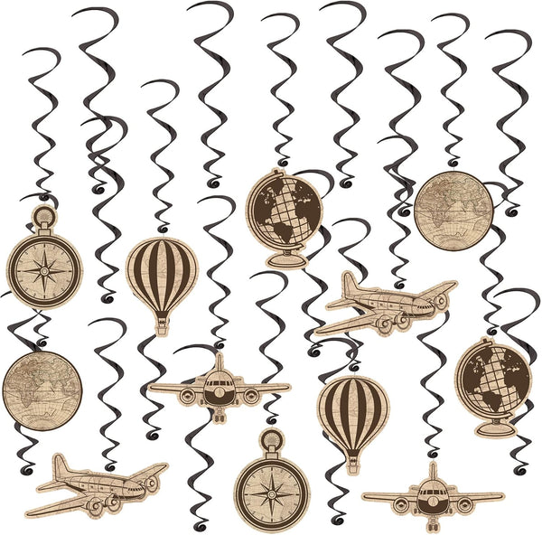 Beistle Around The World Whirls, Multicolor, 17" - 30.5" Decorations