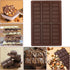 Bcautay Set 100pcs Chocolate Bar Molds Silicone Snap Bars Making Food Grade Break-Apart Chocolate Molds with Storage