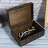 WESE Vintage Wooden Treasure Chest, Handcrafted Jewelry Storage Box with Lock, Large Capacity for Kids' Birthday Party